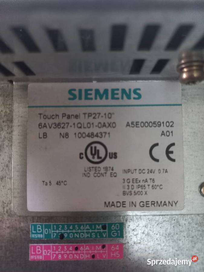 Siemens TP27 10 Touch color Bielsko-Biała