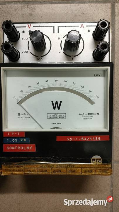 Watomierz LW1 z 1972 roku karta gwarancyjna Szczecin