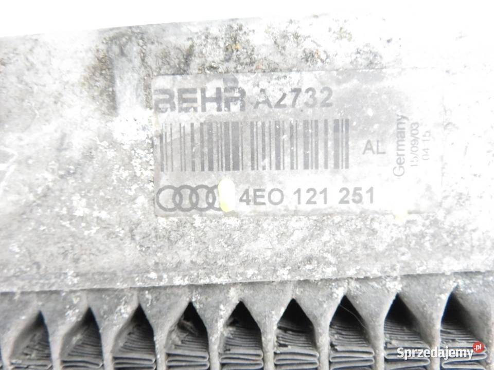 CHŁODNICA WODY AUDI A8 D3 40 TDI 4E0121251 sprzedam