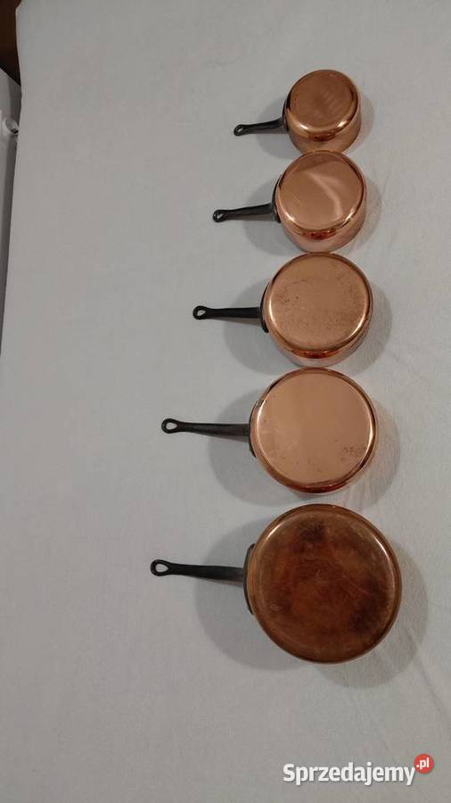 Zestaw Francuskich rondli miedzianych Krzykawa