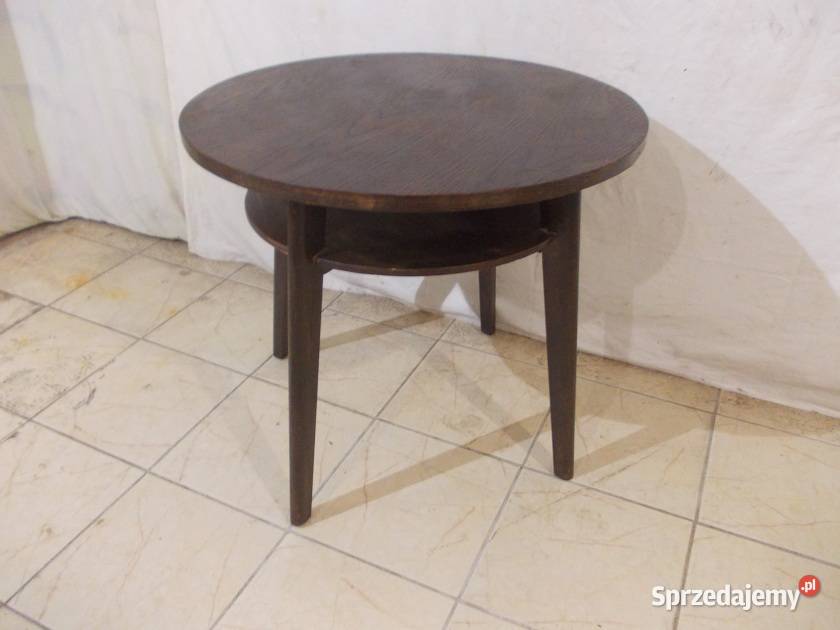 Stary okrągły stolik kawowy Czechosłowacki TOP śląskie Bielsko-Biała