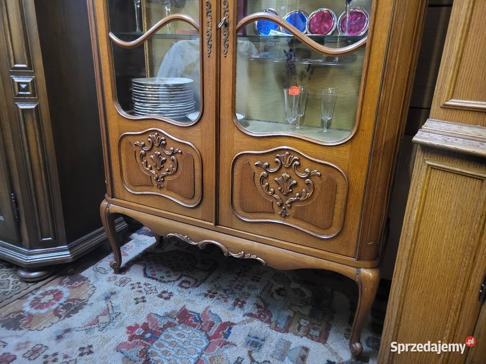 Biblioteka dębowa witryna z Niemiec SERWANTKA Sypniewo sprzedam