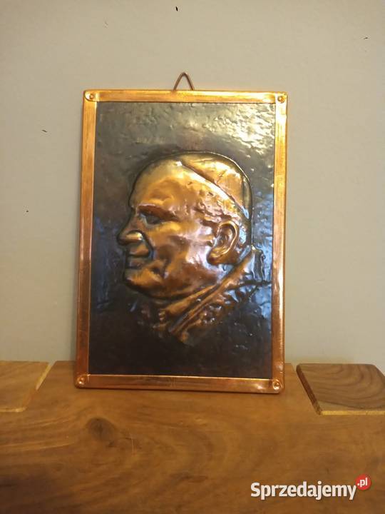 Portret Jan Paweł II metaloplastyka śląskie Katowice