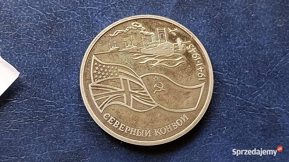Stare monety 3 ruble 1992 Arktyka Rosja Lesko