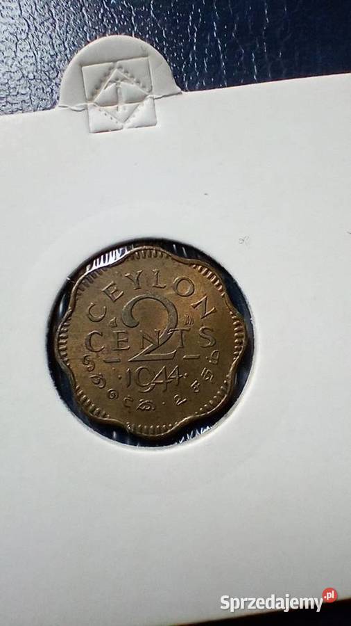 Stare monety 2 cent 1944 Cejlon