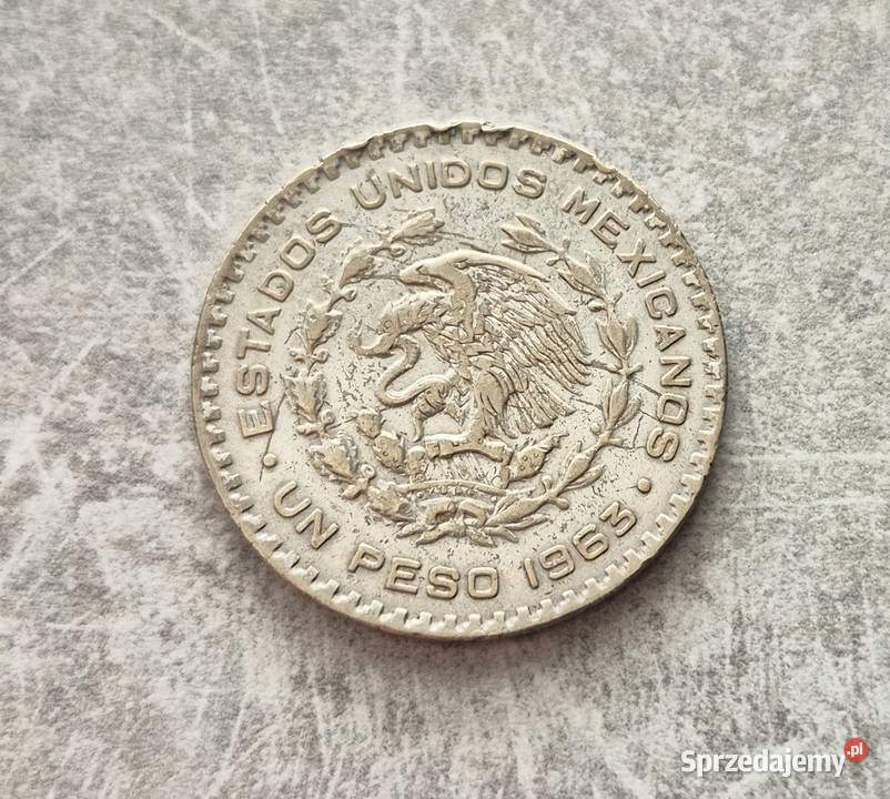 448 MEKSYK srebro 1 Peso 1963 r Wola Kruszyńska