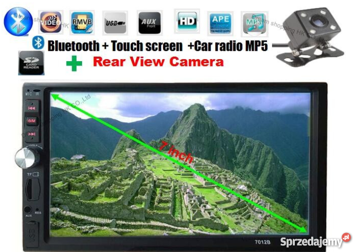 Radio 7012B 2 din 7 dvdMP 5 kamera cofania Gniezno