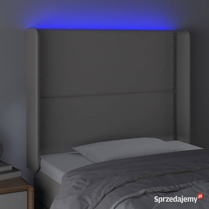Zagłówek do łóżka z LED szary 93x16x118128 Warszawa