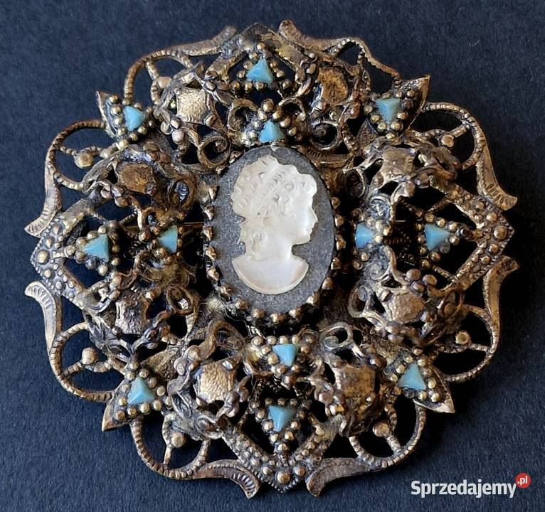 VINTAGE BROSZA W STYLU STARY WIEDEŃ ART DECO śląskie Częstochowa