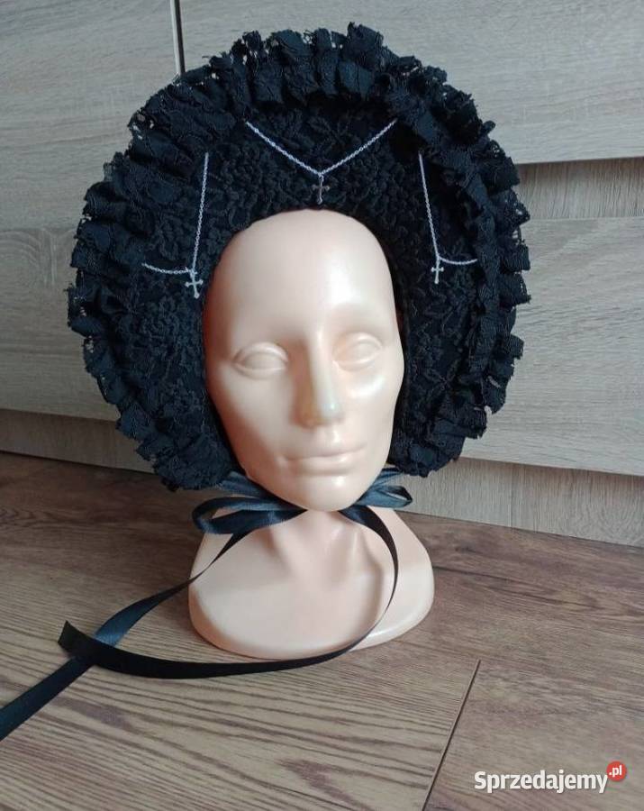 Nowy bonnet wiktoriański vintage z krzyżykami Sokolniki-Las sprzedam