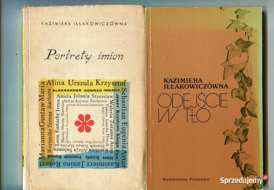 Portrety imion wiersze Odejście w tło Kazimiera