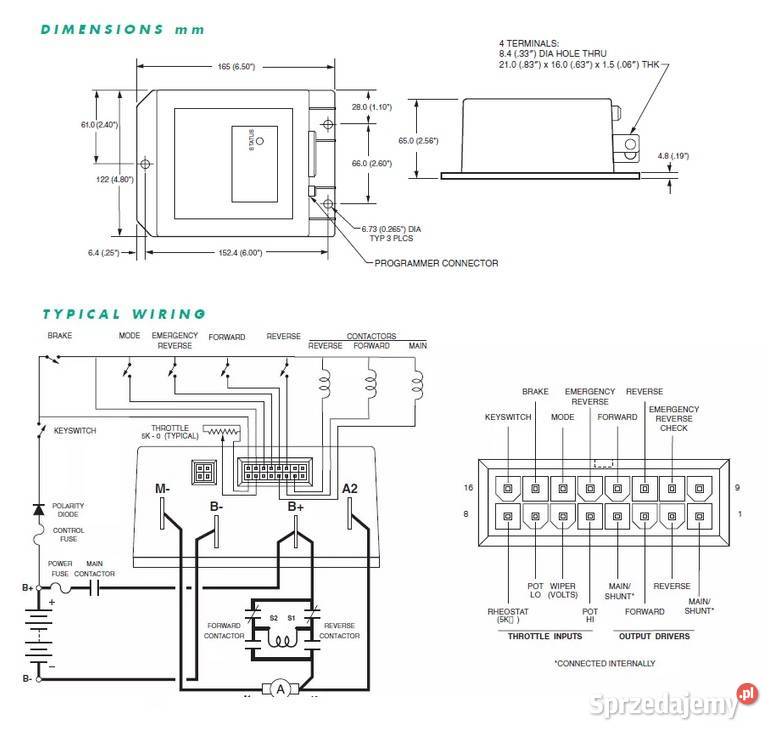 CURTIS 1207B5101 24V 300A sterownik zamiennik lubuskie Gorzów Wielkopolski