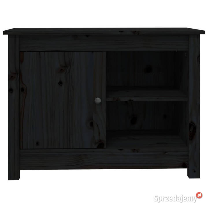 Szafka pod TV czarna 70x365x52 lite drewno Warszawa
