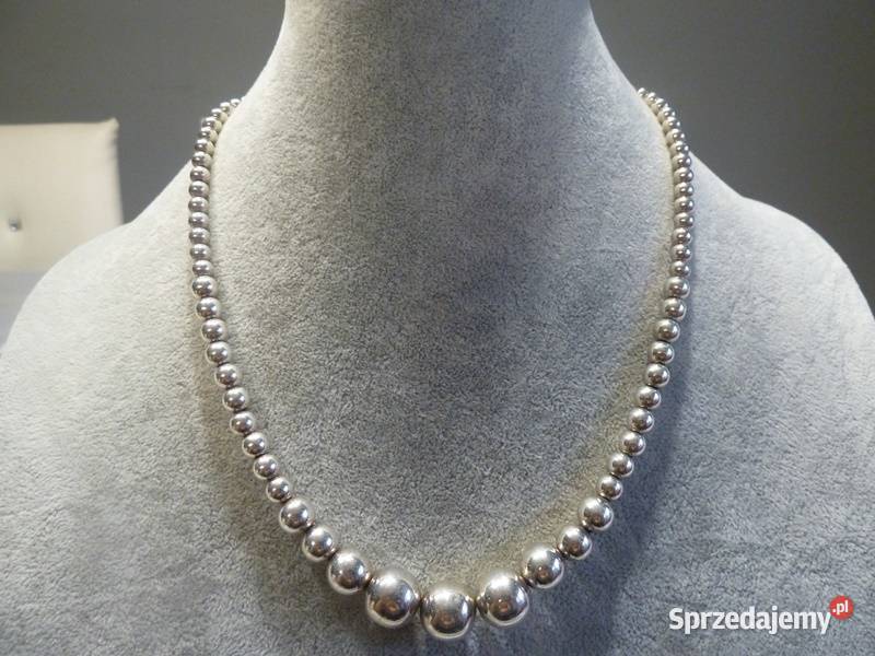 naszyjnik kulki srebro Radom