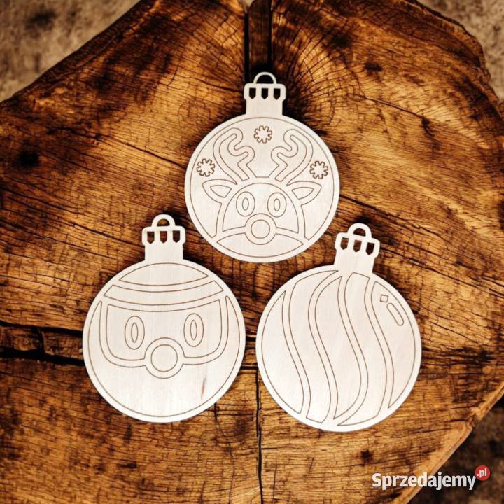 Zestaw Drewnianych Bombek Do Malowania OZDOBY mazowieckie sprzedam