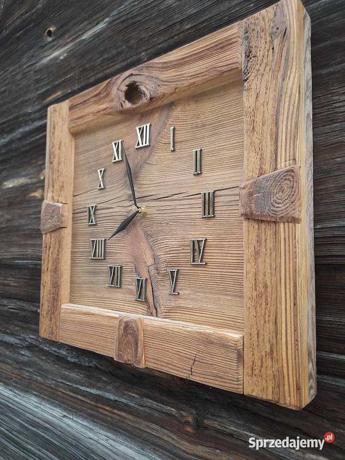Uroczy zegar stare drewno Kamieńczyk