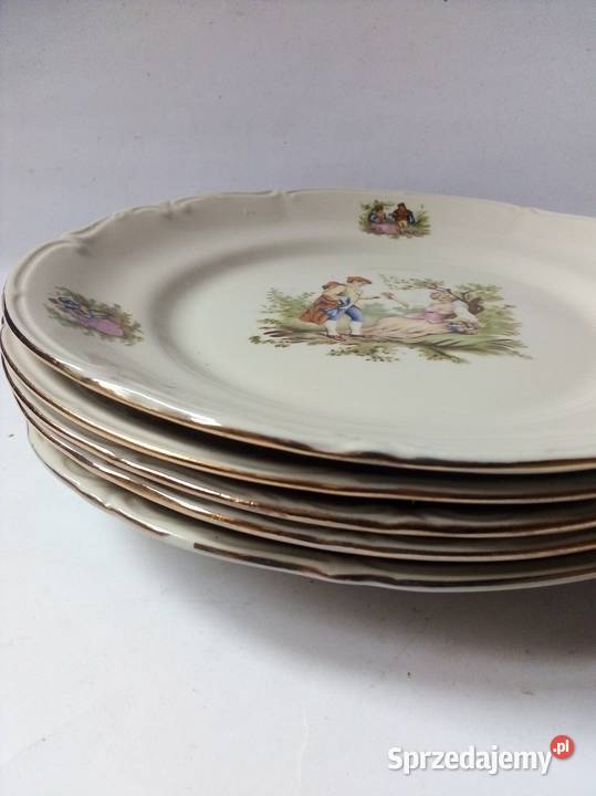 5 dużych talerzy miłość wiedeńska porcelit Częstochowa