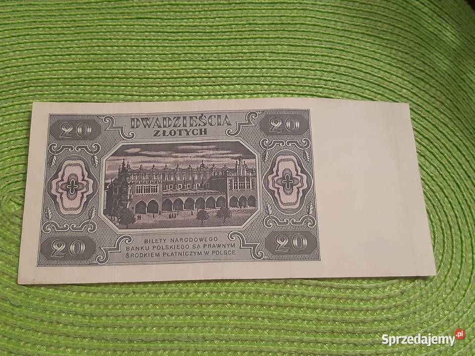 banknot polski 20 złotych z 1948r Numizmatyka Łomża