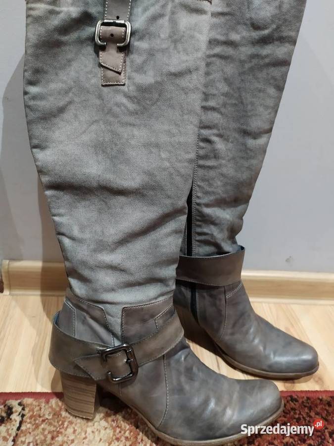Buty szare kozaki 41 50 inna