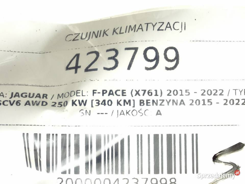 CZUJNIK KLIMATYZACJI JAGUAR FPACE 30 340 sprzedam