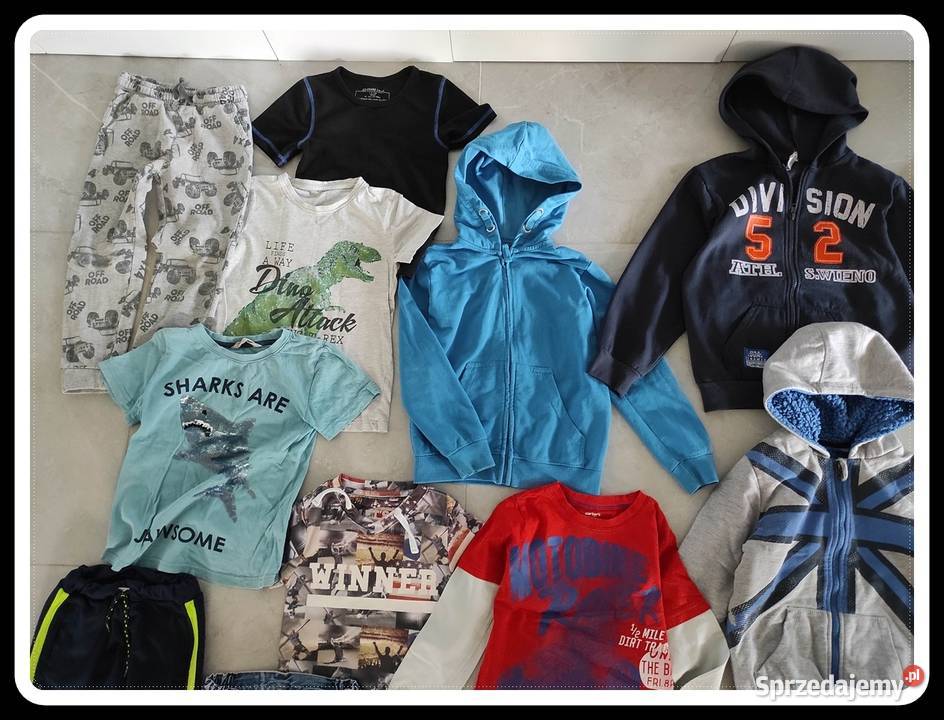 Zestaw ubrań dziecięcych rozmiar 122 buty 30 i Komplety i zestawy mazowieckie sprzedam