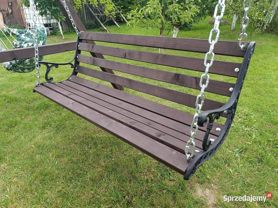 Huśtawka ogrodowa drewniana Ławka 3 osób Fotel Miechów
