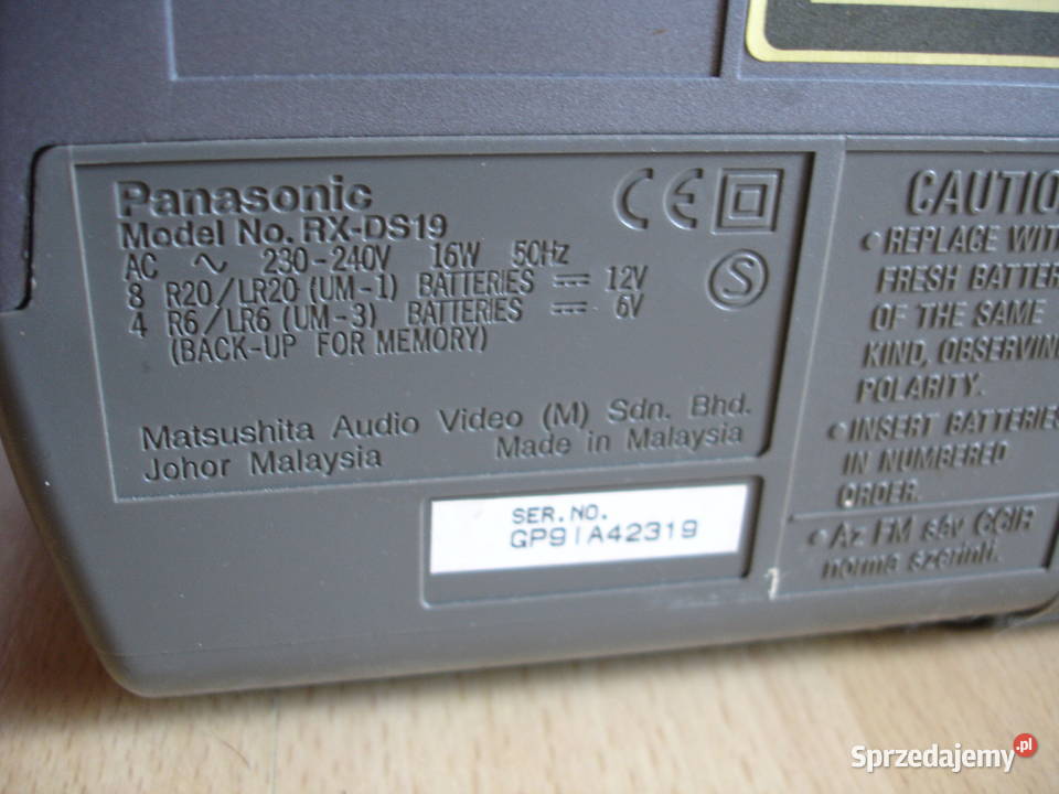 Radiomagnetofon PANASONIC RXDS19 Audio lubuskie Zielona Góra