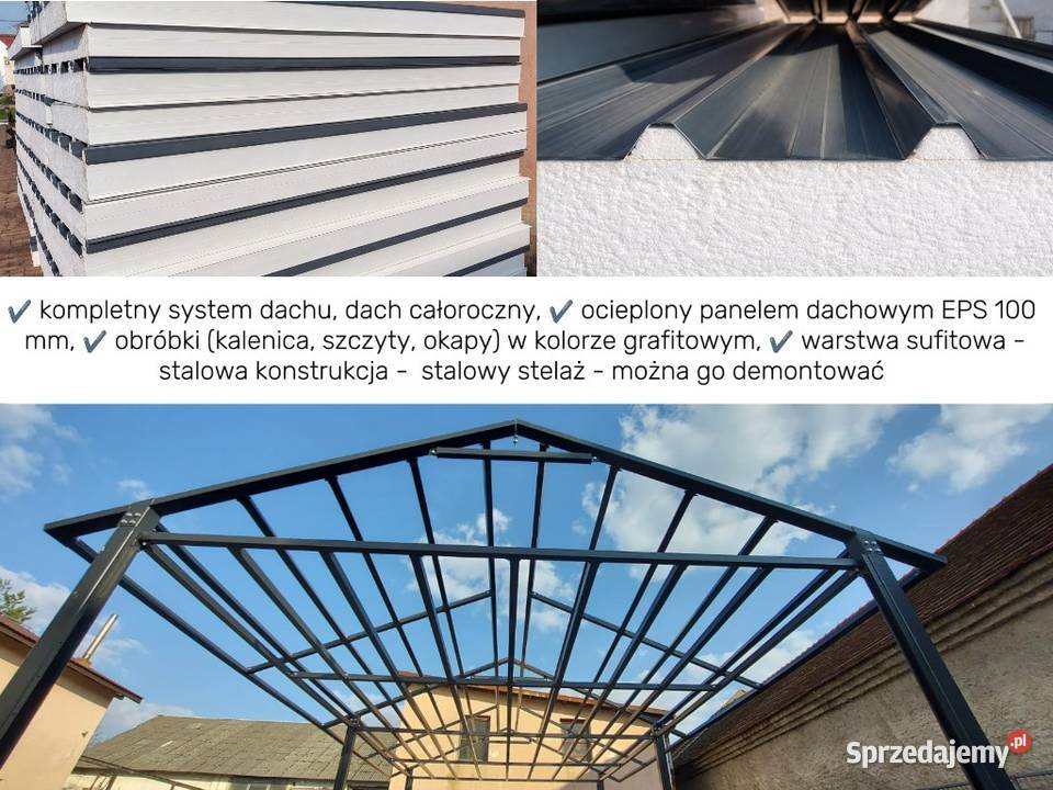 Konstrukcja wiaty 35 m2 wiata I ogrodowagarażowa Sprzedaż Nysa