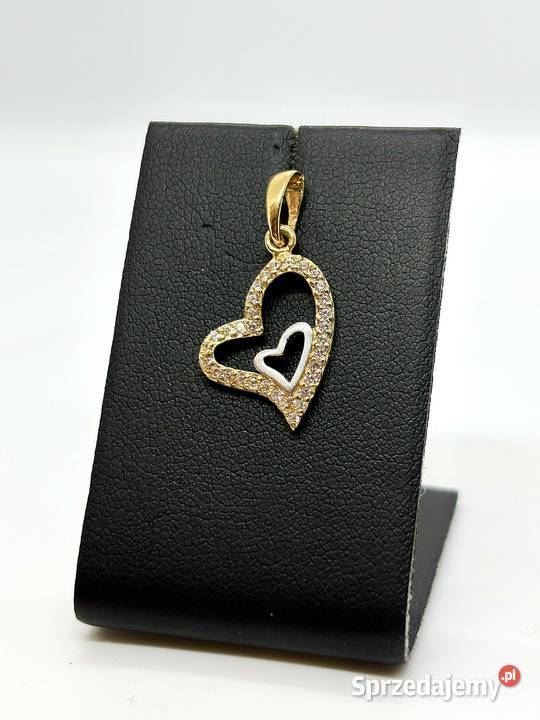 Nowa złota zawieszka pr 585 123g Serce Elbląg