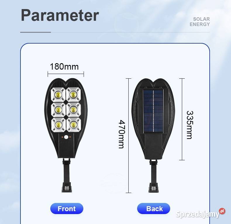 Solarna lampa zewn z czujnikiem ruchu zmierzchu Lublin