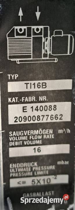 Pompa Próżniowa Leybold Trivac D16B Pleszew