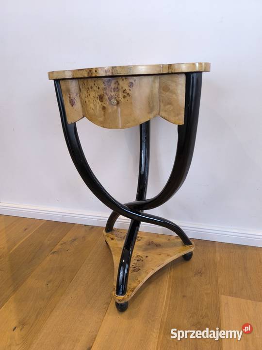 Piękna unikalna konsolka stolik intarsjowana na