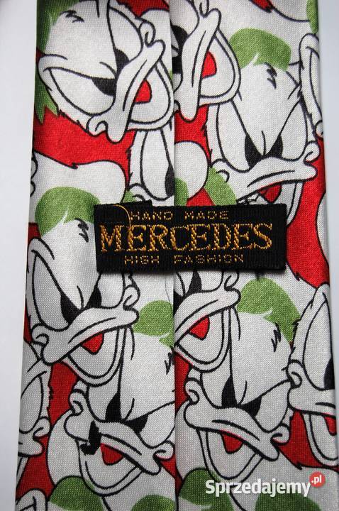 Krawat jedwabny vintage Mercedes High Fashion lubelskie Lublin
