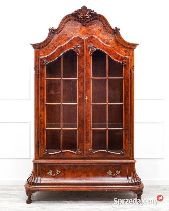 WITRYNA drewniana Orzech styl NeoBarok SZPROSY Kalisz