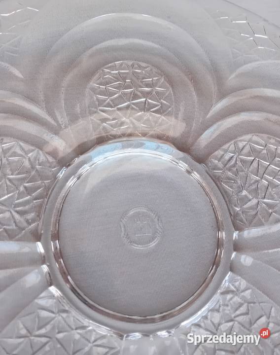 Duży talerz patera art deco huta Hirtensja kat Koźminek