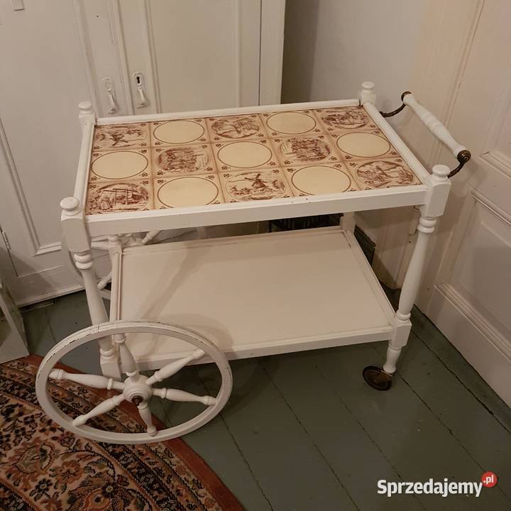 stolik kwietnik barek na kółkach z mosiądzem sprzedam