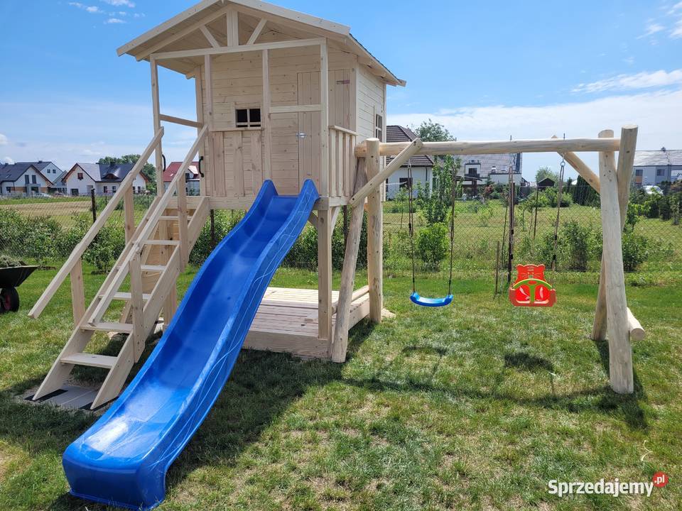 Domek dzieci place zabaw huśtawki montaż Architektura ogrodowa Wrocław sprzedam