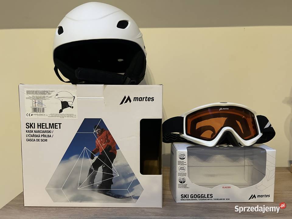 Dziecięcy kask narciarski gogle łódzkie sprzedam