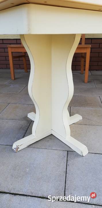 Stół kwadratowy drewniany krzesła salon kuchnia mazowieckie Sulbiny sprzedam