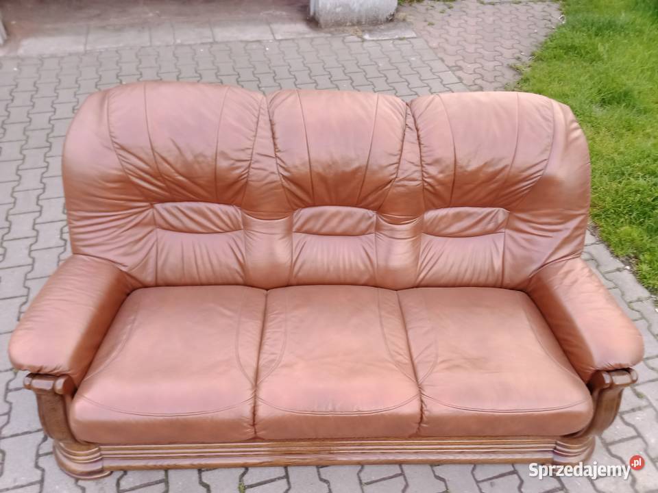 Komplet LUXOR 311 i Ława Dąb skóra Brąz