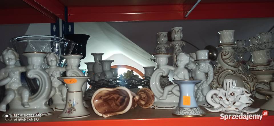 Świecznik Brązowy Porcelana Puto Gdańsk