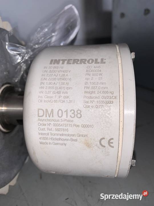 Interroll DM 0138 Drum Motor 550W M45 1568mm x mazowieckie