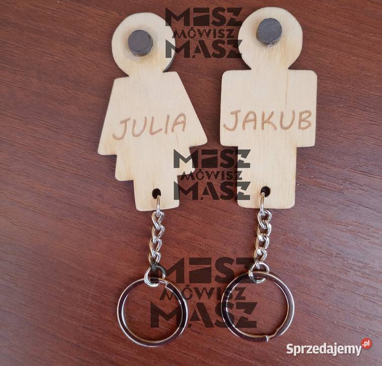 Domek na klucze parapetówka para breloki Racot