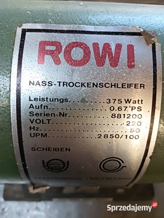 Szlifierka stołowa stara niemiecka 375W 220V Wałbrzych