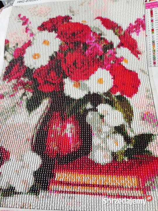 Kwiaty obraz diamentowy w ramce 30x40 Częstochowa