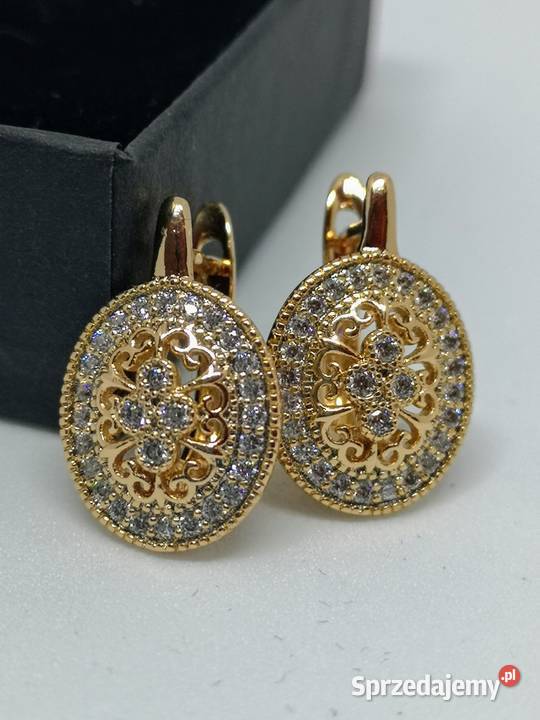 Eleganckie luksusowe kolczyki wysoka jakość Kołobrzeg