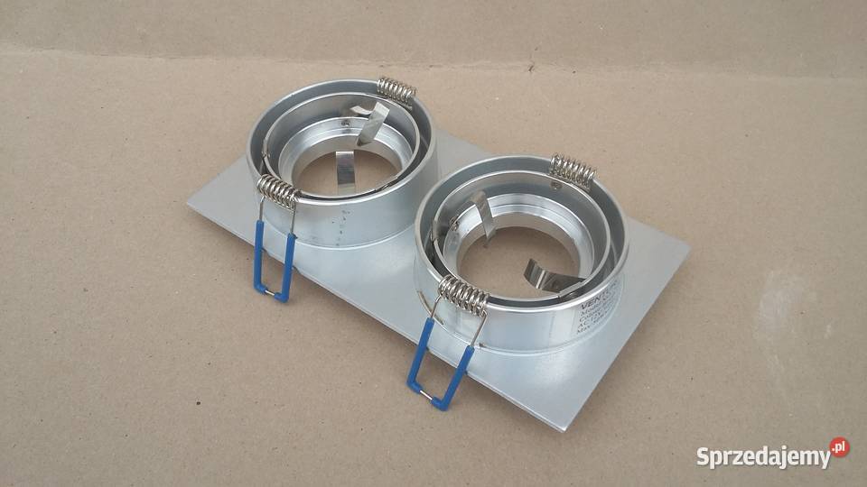 Oprawa stropowa wpuszczana podwója WYPRZEDAŻ odcienie szarości Oświetlenie Warszawa