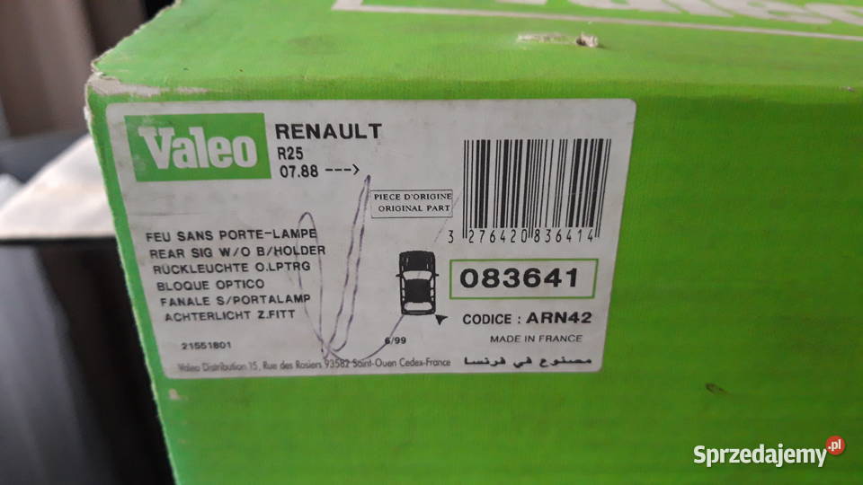 Renault 25 R25 NOWA lampa tylna w pudełku mazowieckie Konstancin-Jeziorna