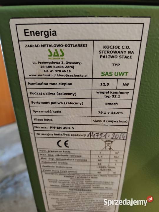 Piec Sas 125 kw podkarpackie Dębica