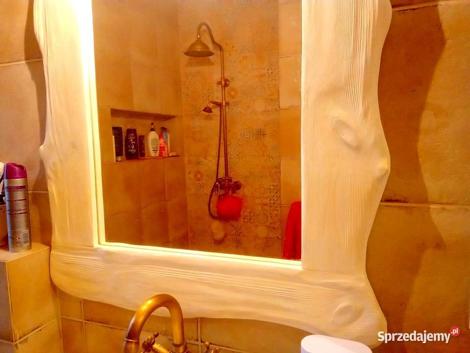 Lustro drewniane wieszak vintage rustykalny loft Radków